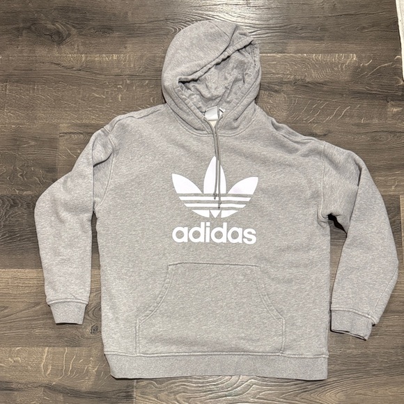 adidas Other - Adidas Men's Light Gray Trefoil Zip-Up Hoodie